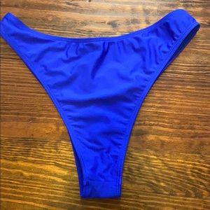 electric blue bathing suit